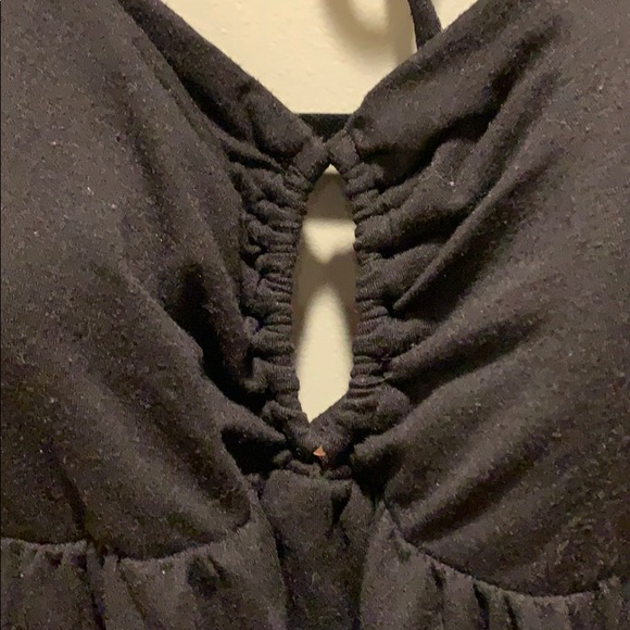 Classic black halter dress with lined cups. - Picture 2 of 4